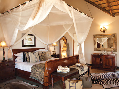 Luxury suite double bed Kings Camp Timbavati Game Reserve Accommodation Booking Hoedspruit Mpumalanga Five Star