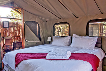 safari tent bedroom Shindzela Tented Camp Timbavati Game Reserve Bush Camp South Africa