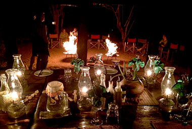 Umlani Bushcamp Brazier Fire Dinner Timbavati Game Reserve Accommodation Safari Bookings