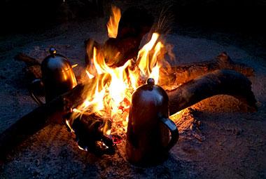 Umlani Bushcamp Fire coffee Timbavati Game Reserve Accommodation Safari Bookings